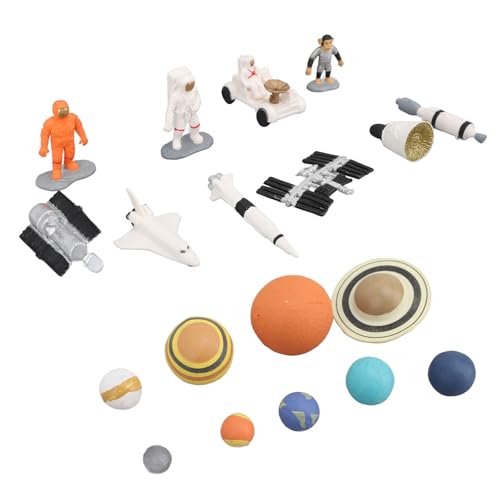 Astronauten-Weltraumfigur, Planetenmodell, Handgefertigtes Planetensatelliten-Set für die Entdeckung des Weltraums, Pädagogisches Spielset für Kinder, Hergestellt aus von Hiraith