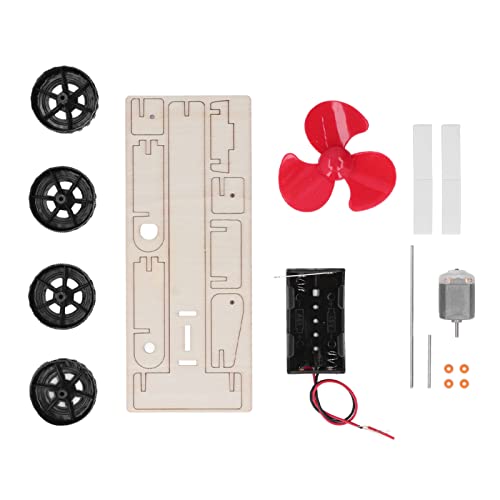 DIY Elektrisches Holzautomodell, Pädagogisches Wissenschaftsspielzeug für kinders, Windkraft-Rennwagen-Bausatz für kinders mit Verbundholzmaterial von Hiraith