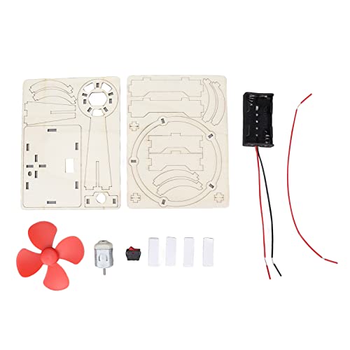 DIY-Lernmodellbausatz für Elektrische Ventilatoren aus Holz, Verbessert das Logische Denken und die Hand-Auge-Koordination für Kinders, Keine Grate, Interessante Funktionen von Hiraith