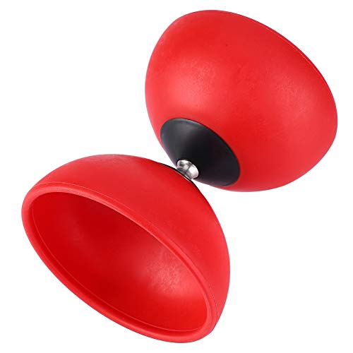 Dreifach Gelagertes Diabolo-Set, Chinesisches Yoyo mit Farbigen Diablolo-Stäben (Rot) von Hiraith