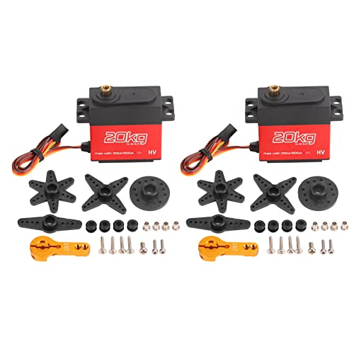 Hiraith 20 Kg Digital-Servo, RC-Servo-Metallgetriebe, Professionelles Wasserdichtes RC-Car-Servo mit Hoher Torsion und 25-T-Metall-Servoarm 1/10 1/12 RC-Car von Hiraith