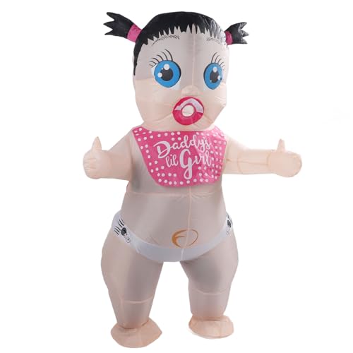 Hiraith Aufblasbares Boo Boo Babykostüm für Erwachsene, Leicht, Wasserdicht, 210T Polyester, für Cosplay-Party, Erwachsene 150 Bis 190 Cm von Hiraith