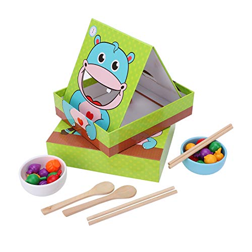 Hiraith Fütterspiel aus Holz, Farberkennungsspielzeug für, Training von Lebenskompetenzen, Eltern-Kind-Interaktion, Lebensmittelspielzeug in 5 Spielende Hiraith Fütterspiel aus Holz, Farberkennungsspielzeug für, Training von Lebenskompetenzen, Eltern-Kind-Interaktion, Lebensmittelspielzeug in 5 Spielende von Hiraith