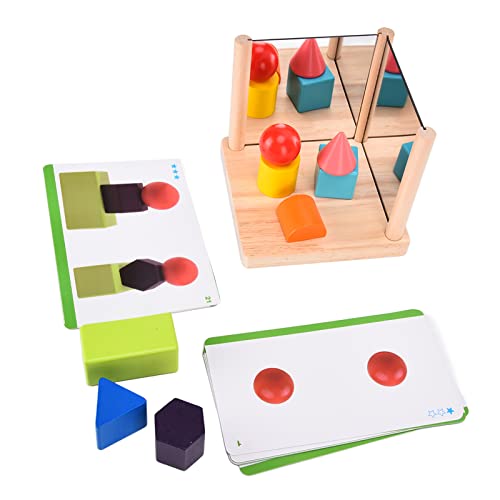 Hiraith Holzbausteinspielzeug, Pädagogisches Montessori-Spielzeug für Kinders, Räumliches Denktraining, Geeignet für Kinders ab 3 Jahren, Papier + Buche von Hiraith