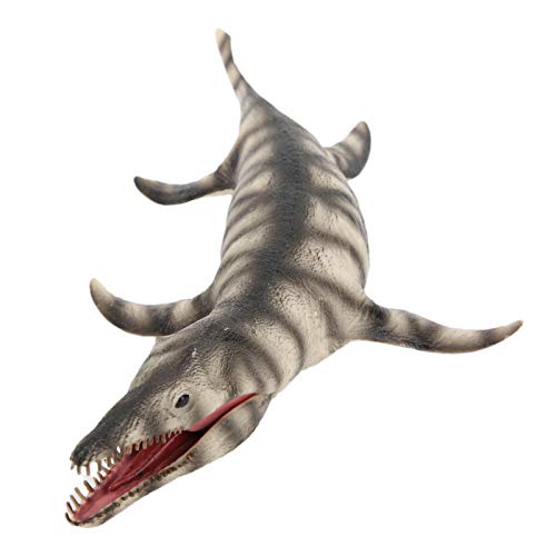 Hiraith Lebensechtes Dinosauriermodell, Lernspielzeug für, Exquisite Detailmalerei, Geeignet für Raum- oder Bürodekoration, 28 X 15 cm, PVC-Material (Gestreifter Kronosaurus) von Hiraith