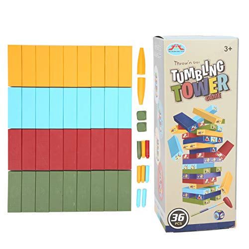 Hiraith Lernspielzeug aus Kunststoff für Kinder, Stapelspiel, Tumbling Tower, Balancierbrett-Set, Farbenfrohes, Ungiftiges, Robustes, Interaktives Spielzeug für Kinder von Hiraith