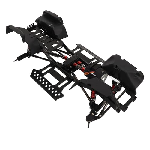 Hiraith RC Crawler Car Chassis Rahmen Robust, mit 4 Stoßdämpfern, 2-Gang-Getriebe für SCX10 1:10, Eisen-Aluminium-Nylon von Hiraith