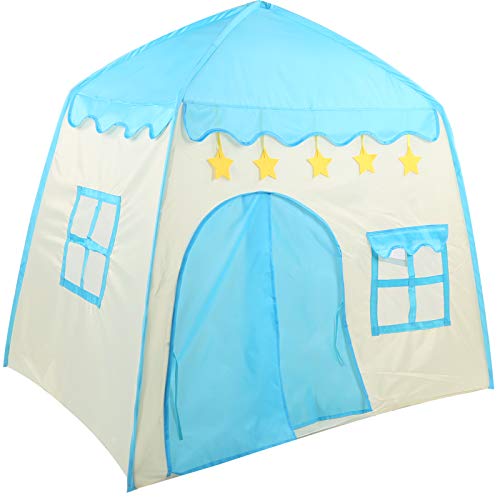 Kid Blue Princess Castle Indoor Outdoor Spielhaus Zelt Zum Lesen und Spielen, Fördern Kreativität und Fantasie mit Oxford-Stoffmaterial von Hiraith