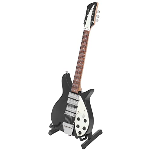 Mini-Gitarre, Buchenmaterialien, Farbbehandlung, Puppenhaus-Instrumente, Spielzeug, Tolle Geschenke für Musikliebhaber, Maßstab 1:6, 18 cm/7,1 Zoll Länge von Hiraith