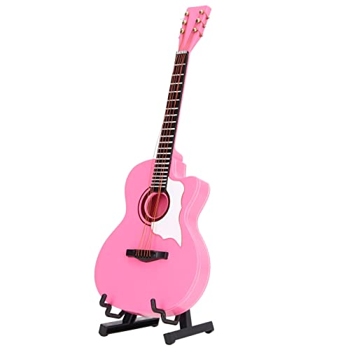 Miniatur-Gitarrenmodell, Rosa Buche, 18 cm, Folk-Gitarre für Puppenhaus, Musikinstrumentenmodell Zum Spielen, Tolle Geschenke, Musikalische Inspiration von Hiraith