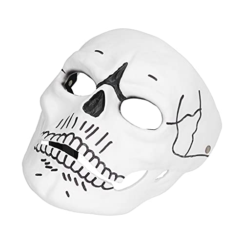 Totenkopf-Maske, Gruselige Horror-Cosplay-Party-Maske, Wiederverwendbare Halloween-Maske Festival-Dekoration, aus Harz von Hiraith