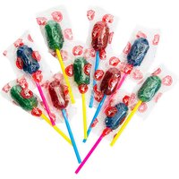 Monster Lolly Zungenmaler 10er Pack, in Blau, Grün oder Rot, Frucht-Lollibälle von Hirsch