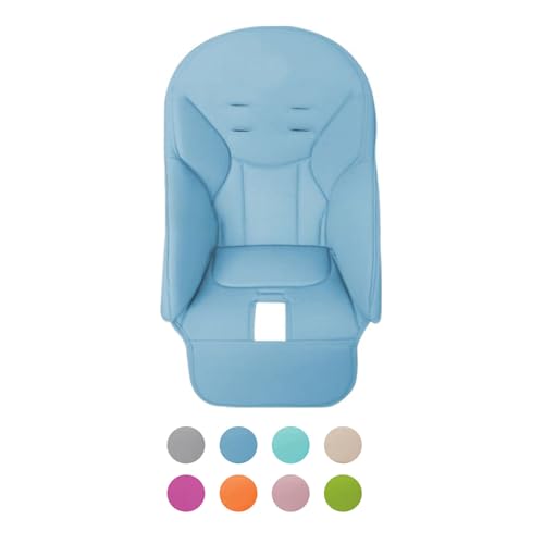 Hiseng Baby Hochstuhl Kissenbezug, Hochstuhl Bezug Universeller Baby Esszimmerstuhlbezug PU Hochstuhl Sitzauflage Baby Hochstuhl Ersatzbezüge für Kinder - 8 Farben (40x83cm,Blau) von Hiseng