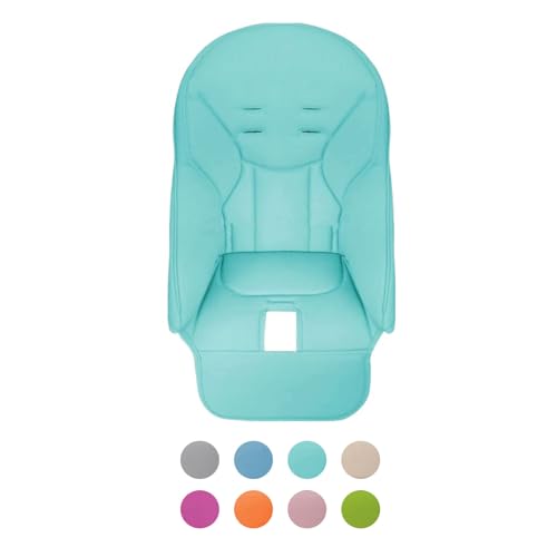 Hiseng Baby Hochstuhl Kissenbezug, Hochstuhl Bezug Universeller Baby Esszimmerstuhlbezug PU Hochstuhl Sitzauflage Baby Hochstuhl Ersatzbezüge für Kinder - 8 Farben (40x83cm,Blauer See) von Hiseng