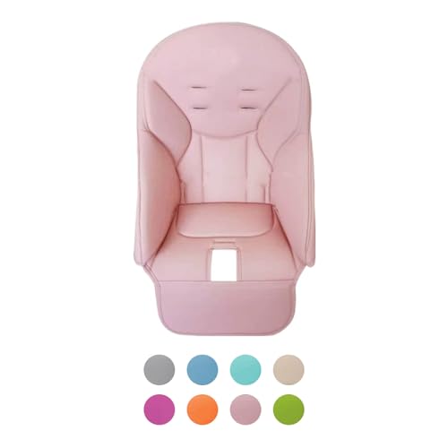 Hiseng Baby Hochstuhl Kissenbezug, Hochstuhl Bezug Universeller Baby Esszimmerstuhlbezug PU Hochstuhl Sitzauflage Baby Hochstuhl Ersatzbezüge für Kinder - 8 Farben (40x83cm,Rosa) von Hiseng