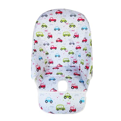 Hiseng Baby Hochstuhl Kissenbezug, Hochstuhl Bezug Universeller Baby Esszimmerstuhlbezug PU Leder Hochstuhl Sitzauflage Baby Hochstuhl Ersatzbezüge für Kinder Jungen Mädchen (40x83cm,Auto) von Hiseng