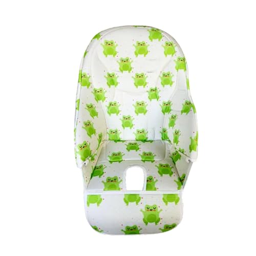 Hiseng Baby Hochstuhl Kissenbezug, Hochstuhl Bezug Universeller Baby Esszimmerstuhlbezug PU Leder Hochstuhl Sitzauflage Baby Hochstuhl Ersatzbezüge für Kinder Jungen Mädchen (40x83cm,Frosch) von Hiseng