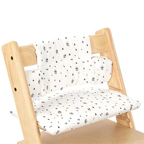 Hiseng Sitzkissen Hochstuhl für Baby Kinder Universal Hochstuhl Sitzkissen Set Hochstuhlkissen, 2-teilige Auflage Sitz-Kissen Set Abwaschbar für Hochstuhl Kinderhochstuhl Druck (Dreieck) von Hiseng