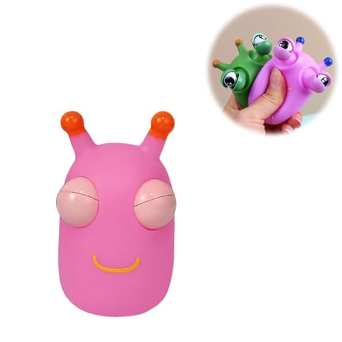 Stressspielzeug für Kinder und Erwachsene, Lustige Quetschspielzeuge mit Herausploppenden Augen, Neuartige Insekten Stress Relief Tools als Geschenk und Partygeschenk (Rosa 1 Stück) von Hislaves