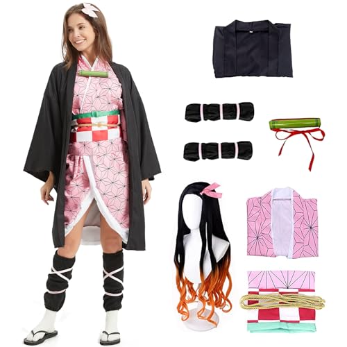 Hislovy Cosplay Kostüm für Damen Erwachsene, Costume für Karneval Halloween Rollenspiele Party(Rosa Set, L) von Hislovy