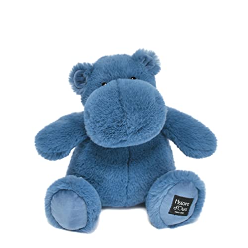 Carletto HO3109 Histoire d'Ours - Peluche Hippopotame Nilpferd Hippo, blau, 25 cm von Histoire d'ours