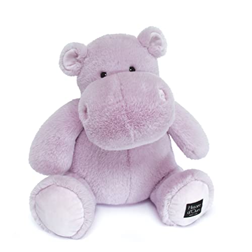 Doudou et Compagnie HO3115 Histoire d'Ours - Plüschtier Nilpferd Kuscheltier, violett, 40 cm von Histoire d'ours