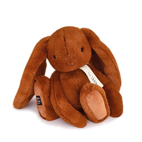 HISTOIRE D'OURS - Plüsch-Hase Capuccino – Kollektion Le Lapin – 32 cm – sehr weich zum Kuscheln – lange Ohren zum Streicheln – Geschenkidee zum Geburtstag für Kinder und Schmusetuch für Babys – HO3246 von Histoire d'ours