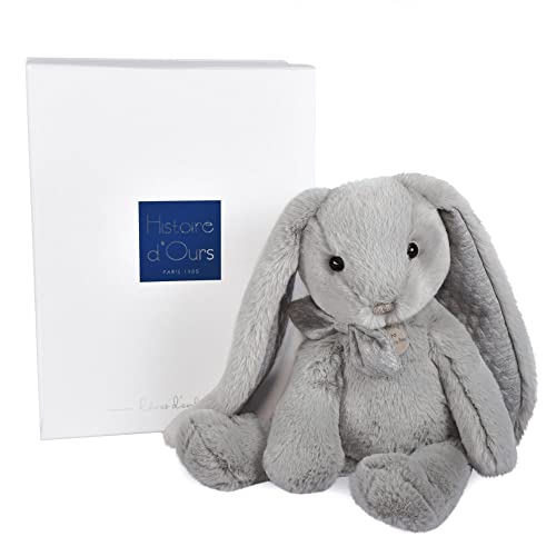 Histoire d'ours - Plüsch-Hase – Grau – 40 cm – Preppy Chic – HO3139 von Histoire d'ours