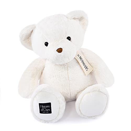 Histoire d'ours - Großer Plüschbär – Der Teddybär – Weiß – 40 cm – großes Plüschtier super weich zum Kauen für Kinder – Geschenkidee zur Geburt, Weihnachten, Geburtstag – HO3221 von Histoire d'ours