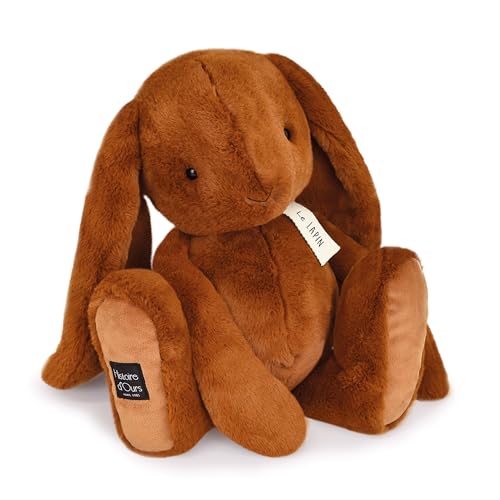 Histoire d'ours - Großes Plüschtier Kaninchen – Kollektion Le Lapin – Farbe Capuccino – Begleiter für weiche und unendliche Umarmungen – 50 cm – Geschenkidee für kleine und große Kinder – HO3247 von Histoire d'ours