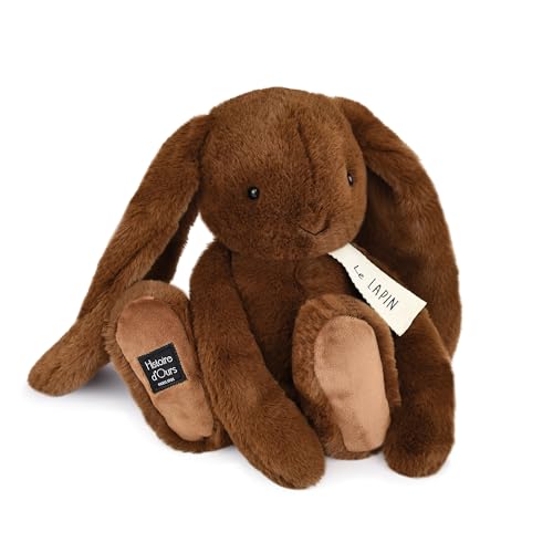 Histoire d'ours - Plüsch-Hase – Kollektion Le Lapin – Farbe Kaffee – Begleiter Soft et Umarmungs – 32 cm – unvergessliche Geschenkidee für kleine und große Kinder – HO3250 von Histoire d'ours