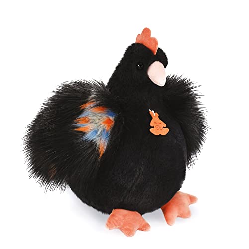 Histoire d'ours - Plüschtier Huhn schwarz – 20 cm – Kollektion Champêtre Chics – Geschenkidee zur Geburt – Plüschtier für Kinder, sehr weich – Plüschtier Henne zum Bergen – HO3163 von Histoire d'ours