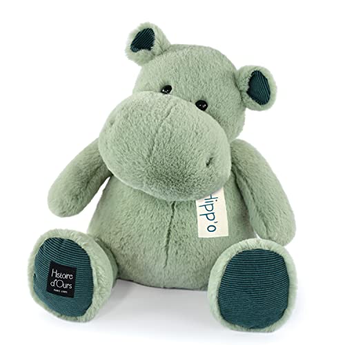 Histoire d'ours - Plüschtier Nilpferd – Mandelgrün – 40 cm – Hippo – HO3210 von Histoire d'ours