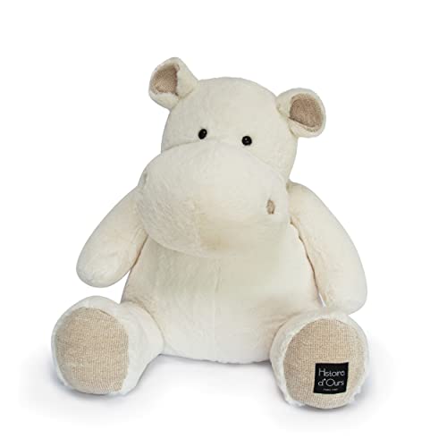 Histoire d'ours - Riesiges Plüschtier Nilpferd – Hip'Chic – Elfenbein – 85 cm – HO3092 von Histoire d'ours