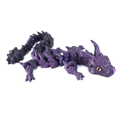 Hitburu 3D-Gedruckter Drache,Drache 3D-gedruckt - Artikulierter Drachendekor für den Schreibtisch für zu Hause | 3D-Gedruckter simulierter Drache mit flexiblen Gelenken für die Autodekoration im von Hitburu