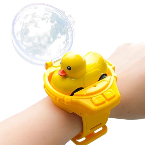 Hitburu Ferngesteuertes Spielzeugauto ansehen,Ferngesteuertes Auto ansehen | 5,5 G Yellow Duck Watch-gesteuertes RC-Auto mit LED-Licht - USB-Aufladung, Silikonarmband, Rennuhr, Autospielzeug für und von Hitburu