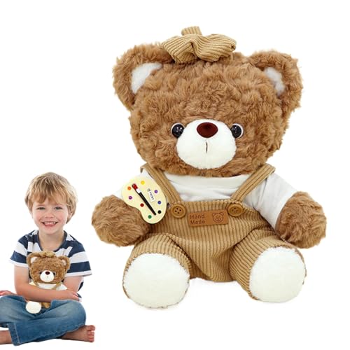 Hitburu Gefüllte Bärenpuppe, Bärplüsch,Weiche Plüsch -Figurenspielzeug | 11,02 Zoll Brown Animal Doll, Hausdekoration für Wohnzimmer, Schlafzimmer, Arbeitszimmer von Hitburu