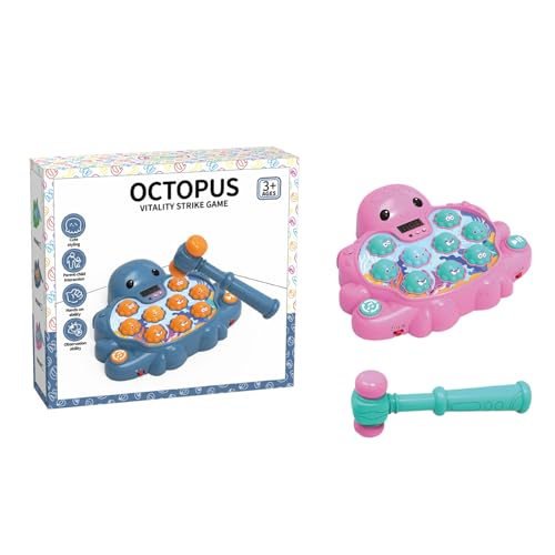 Hitburu Hammerspielzeug - Interaktives Hammer Spiel | Tintenfisch Form Hand Auge Koordination Lernspiel Für Kinder Vorschule Zuhause Unterwegs Mädchen Junge Entwicklung Fähigkeiten Hitburu Hammerspielzeug - Interaktives Hammer Spiel | Tintenfisch Form Hand Auge Koordination Lernspiel Für Kinder Vorschule Zuhause Unterwegs Mädchen Junge Entwicklung Fähigkeiten von Hitburu