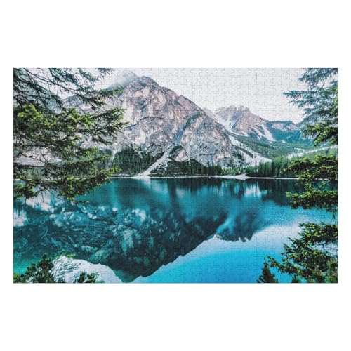 Hixingo Holz Puzzle 1000 Teile, 3D Landschaft Muster Holzpuzzle Holzpuzzles für Erwachsene Jugendlich Kinder, Wooden Puzzle Klassische Puzzles Farbenfroh Puzzle Wanddekoration (Blick See) von Hixingo