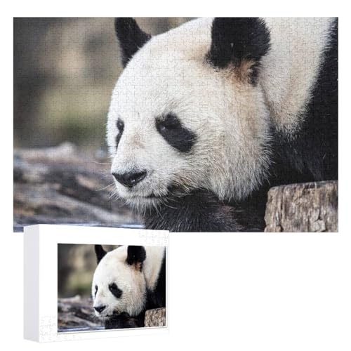 Hixingo Holz Puzzle 1000 Teile, 3D Tier Muster Holzpuzzle Holzpuzzles für Erwachsene Jugendlich Kinder, Wooden Puzzle Klassische Puzzles Farbenfroh Puzzle Geschenk Wanddekoration (Panda) von Hixingo