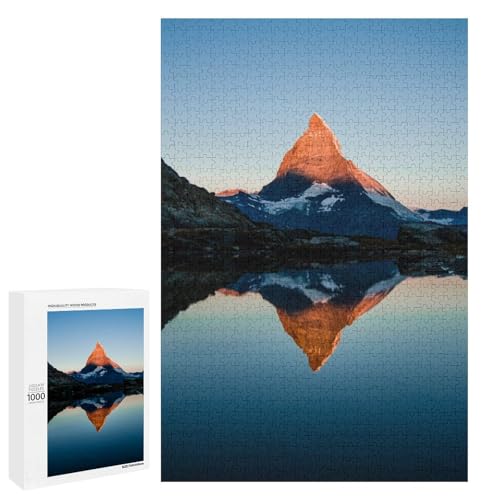 Hixingo Holz Puzzle 1000 Teile, Landschaftsmuster Holzpuzzle Holzpuzzles für Erwachsene Jugendlich Kinder, Klassische Puzzles Farbenfroh Puzzle Geschenk Wanddekoration (75x50cm,See) von Hixingo