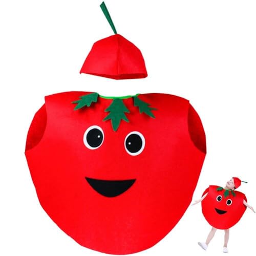 HiyyFloy Kinder Obst Gemüse Kostüm Kinder Cosplay Party Kleidung Wassermelone Erdbeere Outfit Lustiges Kostüm Für Mädchen Jungen von HiyyFloy