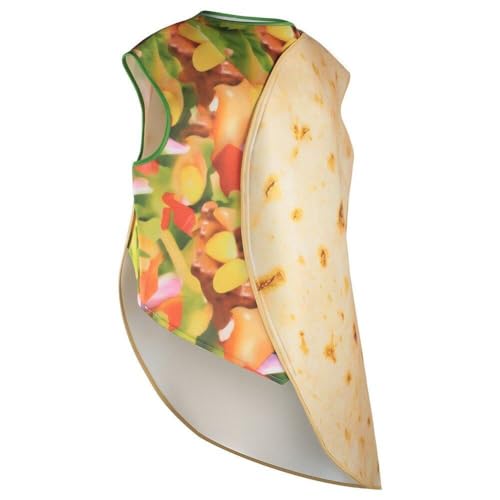 HiyyFloy Unisex Taco Jumpsuit Kostüm Essen Taco Kostüm Flauschiger Pfannkuchen Cosplay Burrito Outfits Lustiges Burrito Kostüm Partykostüm Für Erwachsene von HiyyFloy