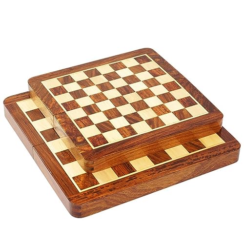 Schachspiel Magnetisches, zusammenklappbares, klassisches Familienbrettspiel für Kinder und Erwachsene, Schachspiel aus massivem Holz für Schachspiele für Anfängerturniere Schachbrett-Sets von Hja Boutiques UK