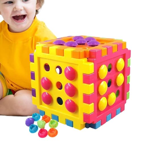 3D Peg Game Jigsaw Puzzle, Early Learning Educational Toys, Toddler Games Assembling Cubes, Fun Assembling Cube Game, Mushroom Puzzle 3D Peg Game Jigsaw, Easy to Use, Portable for Birthday Holiday von Hjatirace