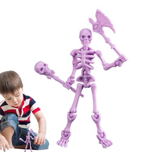 Actionfigur Skelette, Skelett-Puppenfiguren, mehrere bewegliche Gelenke, Halloween-Dekor-Skelett, Halloween-Dekoration, kleine Figuren, lebensgroßes bewegliches Skelett, einfach zu bedienen, tragbar von Hjatirace