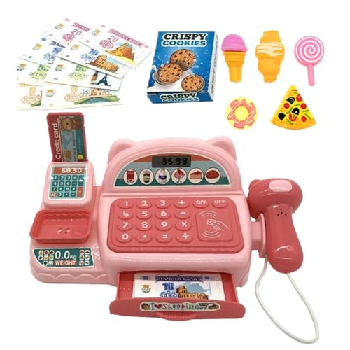 Cash Register Toy, Early Math Skills Register Toys, Play Cash Register, Classic Count Toy Light Sound, Early Math Skills Toy, Easy to Use, Portable for Learning von Hjatirace