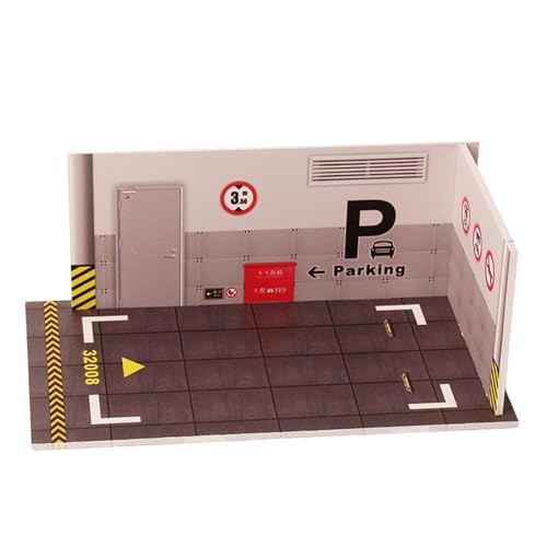 Display Garage Model Car, PVC 1/32 Scale Toy Car Parking Garage, Diecast Car Accessories, Automobile Model Parking Lot, Toy Car Parking Scene, Easy to Use, Portable for Bookshelf von Hjatirace