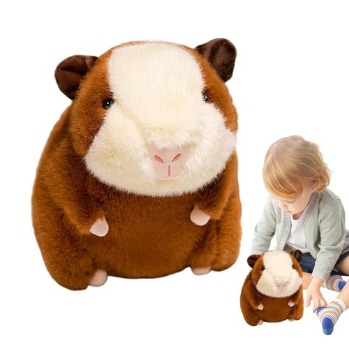 Hamster Stuffed Animals, Soft Plush Brown Animal Cushion, Inches Realistic Plush Animal Doll, Hamster Plush Toy, Soft Brown Animal Cushion, Easy to Use, Portable for Kids Animal Lovers von Hjatirace