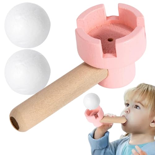 Hjatirace Ball Blowing Toy, Floating Blow Pipe Balls, Floating Balance Ball Blowing Toys, Stress Reliever Blowing Toys, Educational Blowing Game, Easy to Use, Portable for Kids von Hjatirace